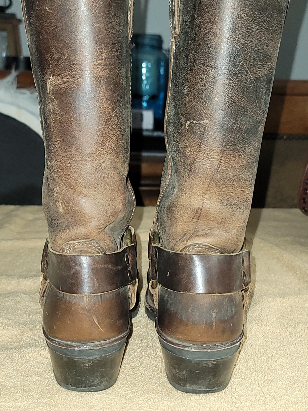 Frye Leather Harness Boots, Womens, Like New - Picture 8 of 10